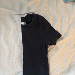 Everlane Black Ribbed Top